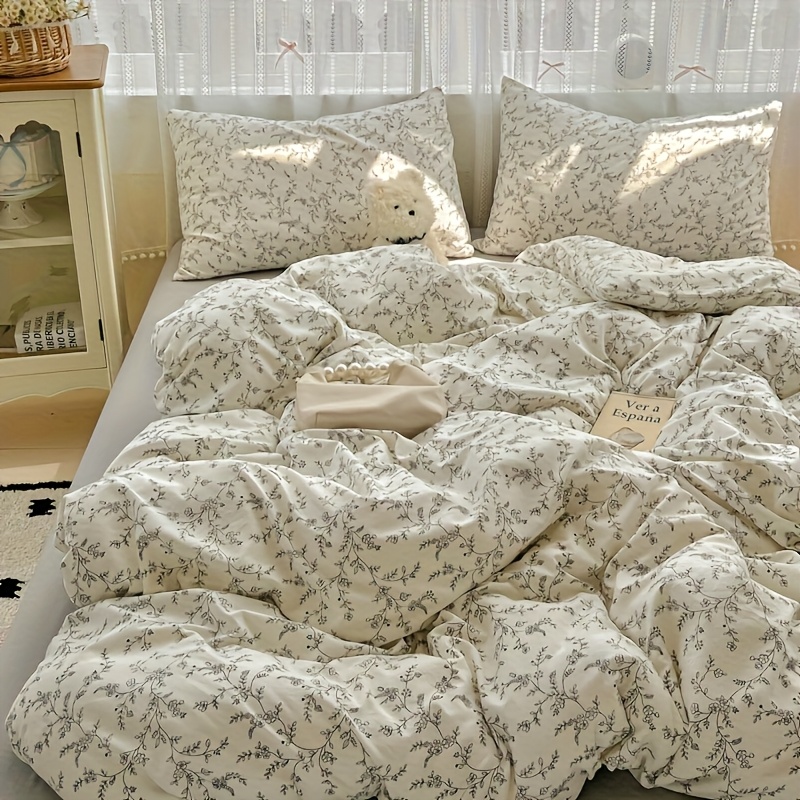Image of 3pcs Set Fashionable Bedding | Double-sided Use, Soft And Comfortable, Breathable, , Suitable For Bedroom, , Dorm (1 Duvet Cover + 2 Pillowcases, Core Not Included)