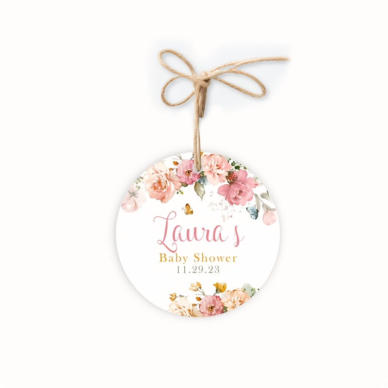 TEMU Etichette Personalizzate per Matrimoni con Fiori e , Etichette per Baby Shower, Etichette per , Etichette Personalizzate, Etichette di