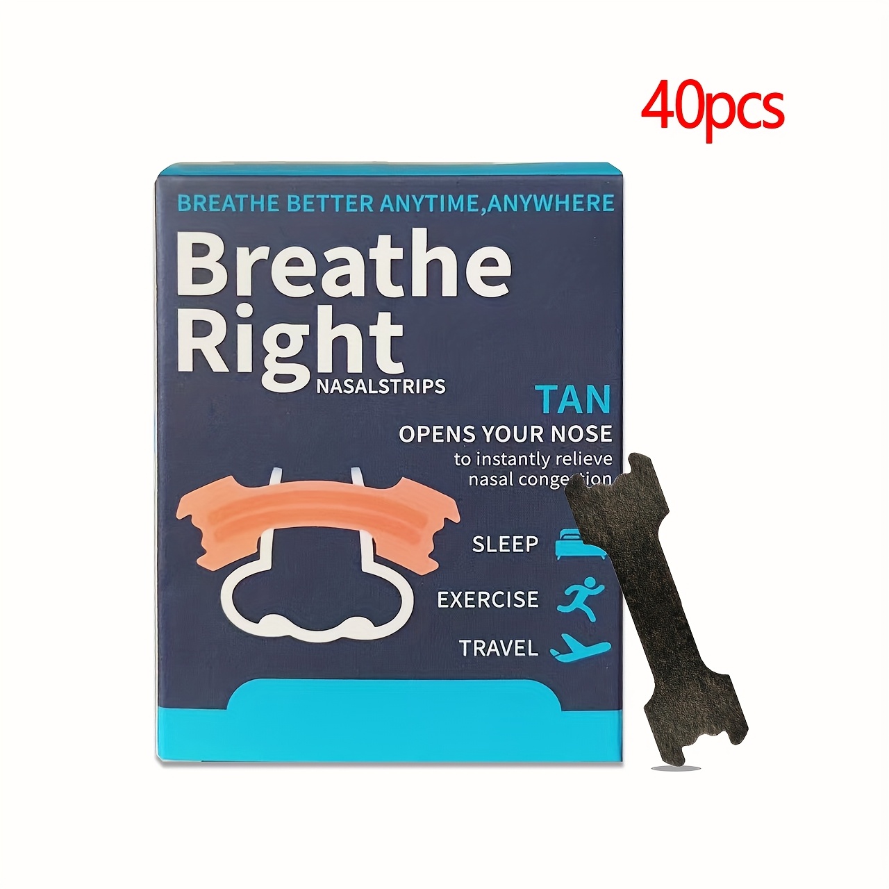 30/40/50/60pcs of nasal ventilation patch, multifunctional sleep patch, used to regulate breathing and sleep assistance patch, comfortable and breathable, easy to use, is the perfect sleep accessory - Image 5