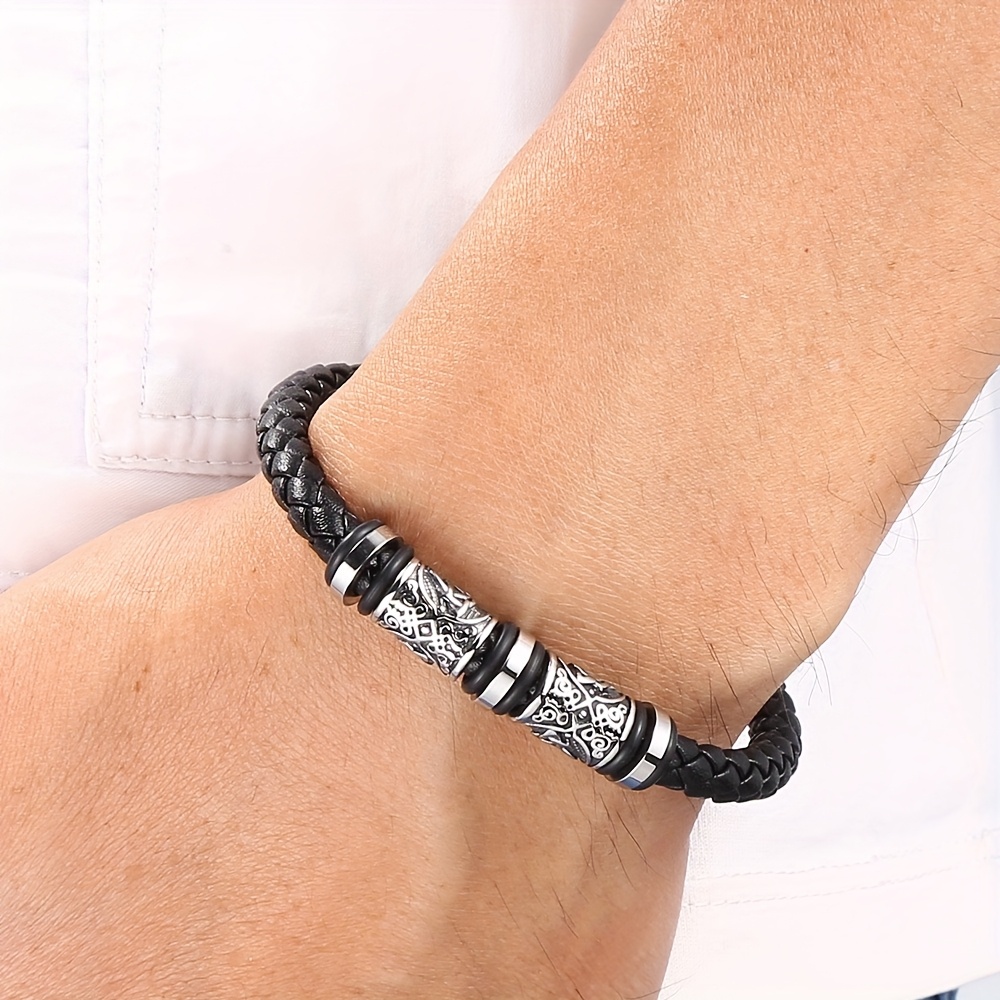 Image of 's Bracelet, Hand-woven Men's Wristband - Elegant Adjustable Wristband, Durable Daily & Party Jewelry Gift For Him