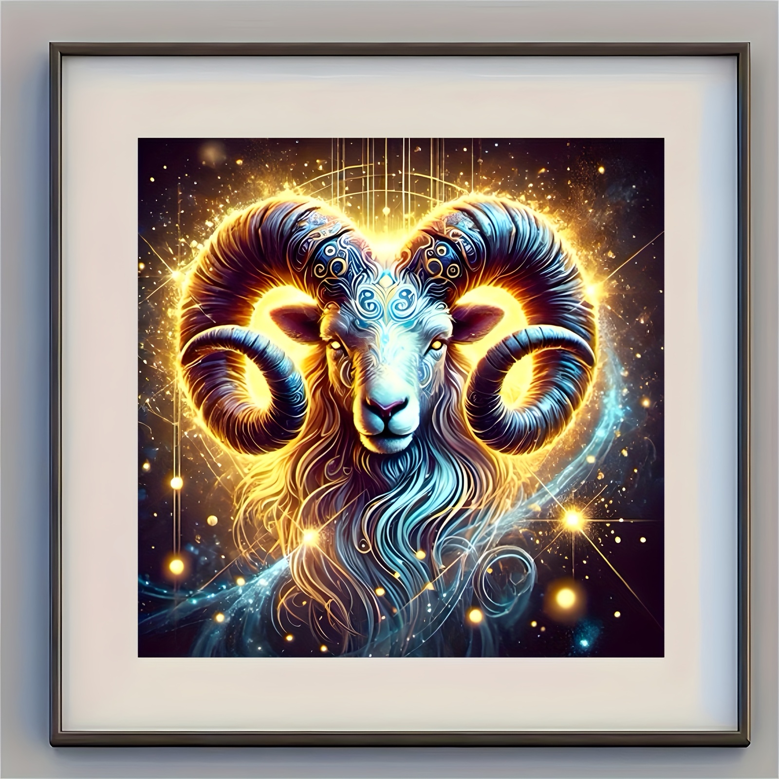 TEMU Zodiac Signs Diamond Painting Diy , Diamond Painting Kit, Round Acrylic Diamond, Frameless Diamond Painting Art Painting, Diy 5d Diamond