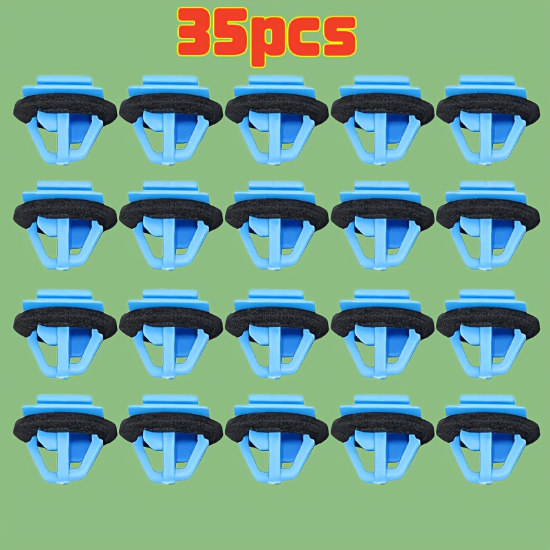 TEMU 35pcs Blue Plastic Side Molding And Door Molding Clips, Suitable For Santa Fe And For Sportage 2011 To Present - Durable Nylon Fasteners With