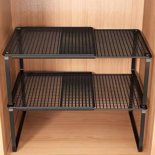1pc heavy duty adjustable closet shelf organizer height adjustable vertical storage rack retractable saving clothes and shoe rack suitable for cabinets compatible with shelf systems closet organizer
