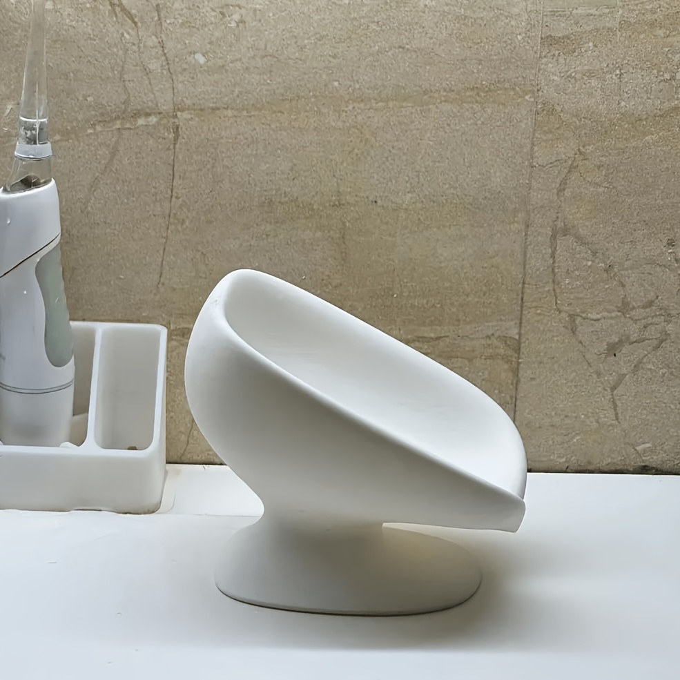 TEMU Porte-savon Lotus auto-drainant, support à savon à pieds hauts imprimé en 3D pour salle de bain, , porte-savon de salle de bain, accessoire de