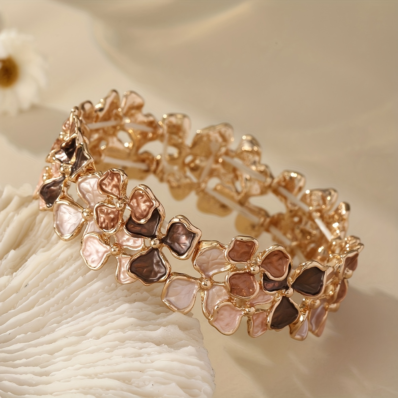 E-shop modisches Boho-Armband, elegantes elastisches Armreif-Armband für Damen, Accessoires, neuer trendiger klassischer goldener Armreif aus