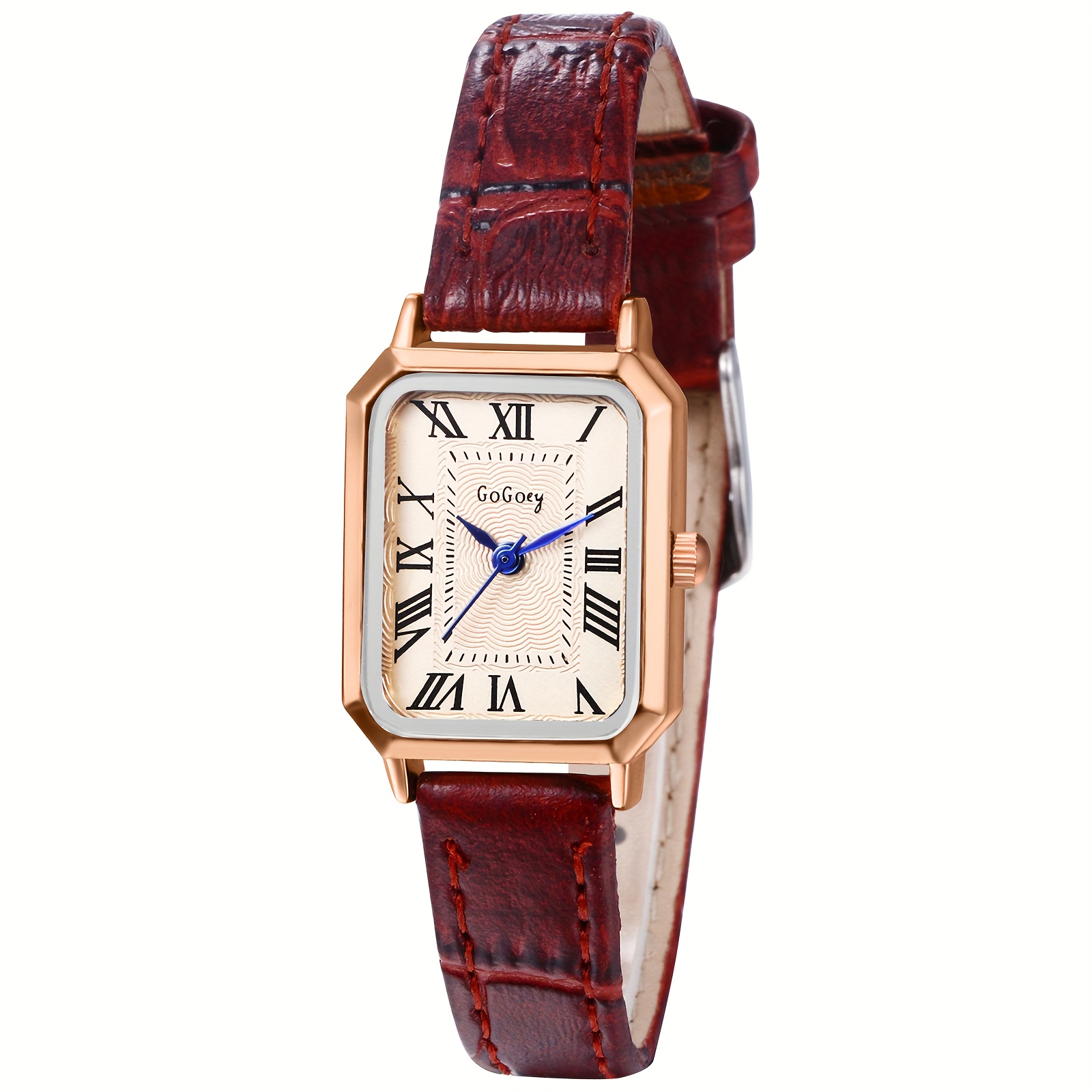 Image of Square Dial With Roman Markers, Ladies Quartz Wristwatch With Adjustable Strap, Perfect Gift For Women.