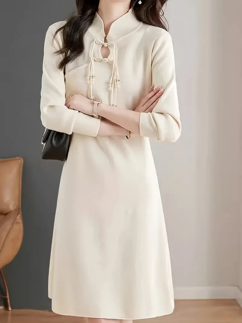 cream knit midi dress long sleeve Cream Crochet Fringe Midi Dress Long Sleeve Bodycon La Epoca Fashion Boutique
