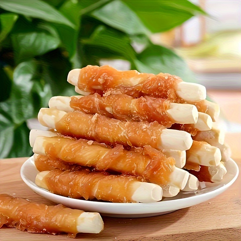 TEMU 200g/400g (7.05oz/14.1oz) Chicken Wrapped Milk Stick, Dog Treats For Small, Medium, & Large Dog - Made With Chicken And Milk, Healthy, , And High Protein Reward Training Treats For Dogs