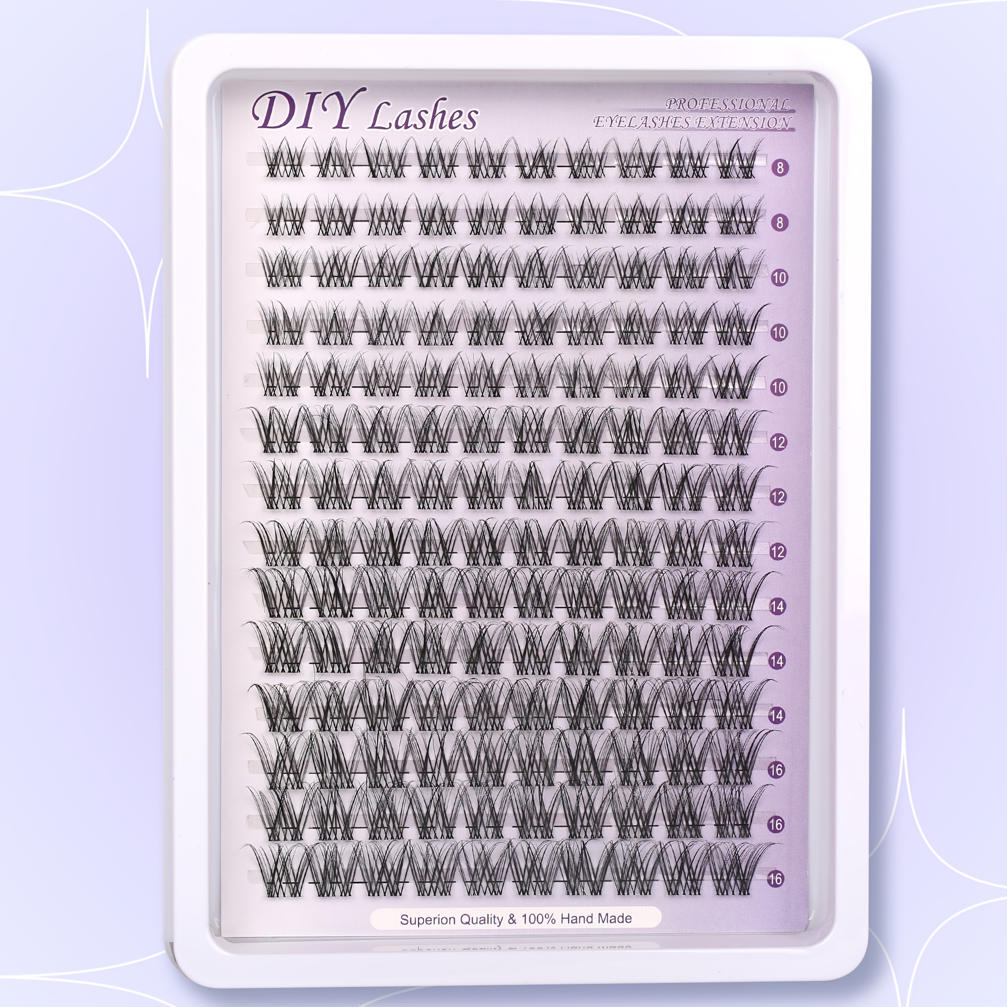 Natural Fluffy Lash Clusters Wispy Lash 8-16mm Natural Look Soft Thin Band Cluster Lashes Reusable Beginner Friendly