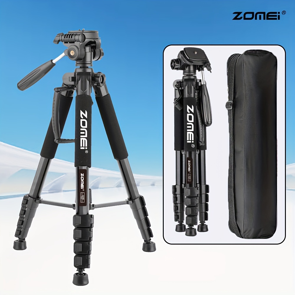 TEMU Zomei 74-inch Heavy Duty Aluminum Tripod With Carry Bag â Portable, Multifunctional Stand For Projectors, Webcams, And Scopes, Quick Release
