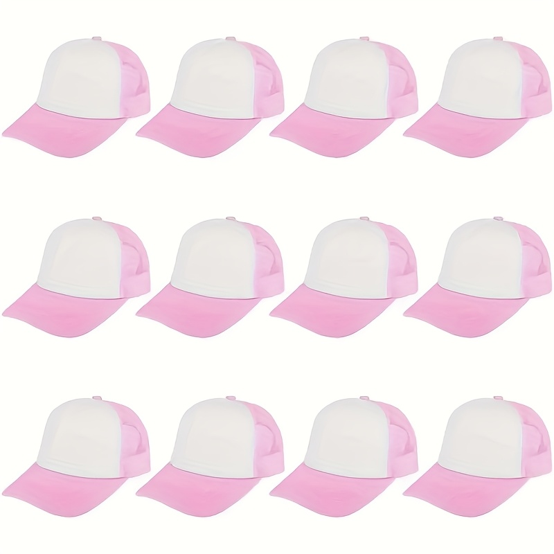 9 Customizable Unisex Breathable Mesh Baseball Caps, Adjustable
