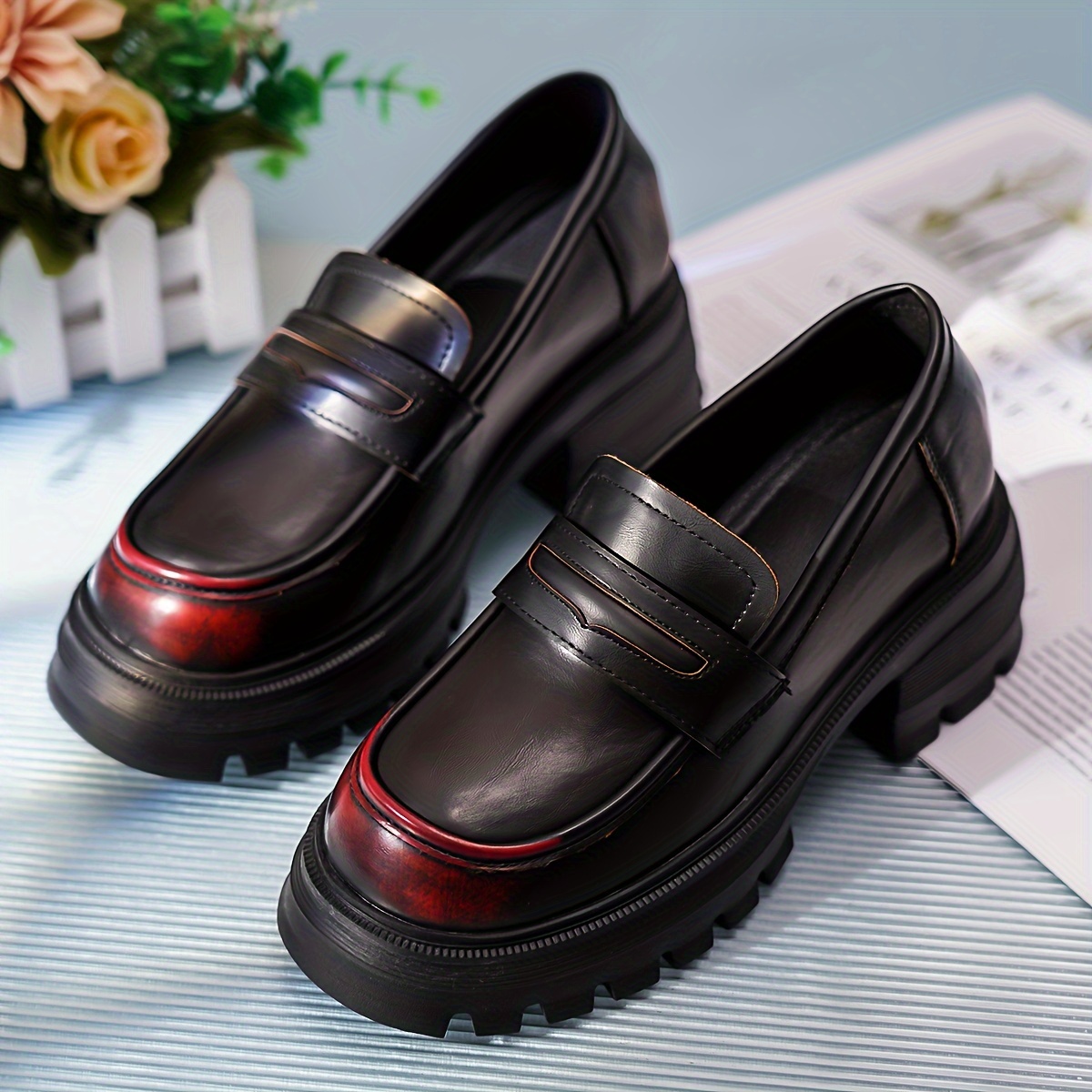 

Chic Women' Loafers - Comfortable Slip-on Dress Shoes With Non-slip , Cover, Dress Shoes For Ladies, Heel, Fashion Smile,