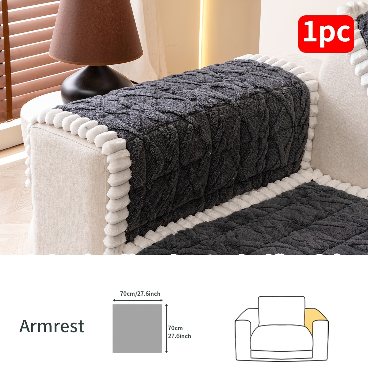 TEMU 1pc de Cojín Acolchada Bohemia - Poliéster 100% con Ribete Fruncido, Lavable a Máquina y Decorativa para Sofás de 3/2/1/4 Plazas & Seccionales