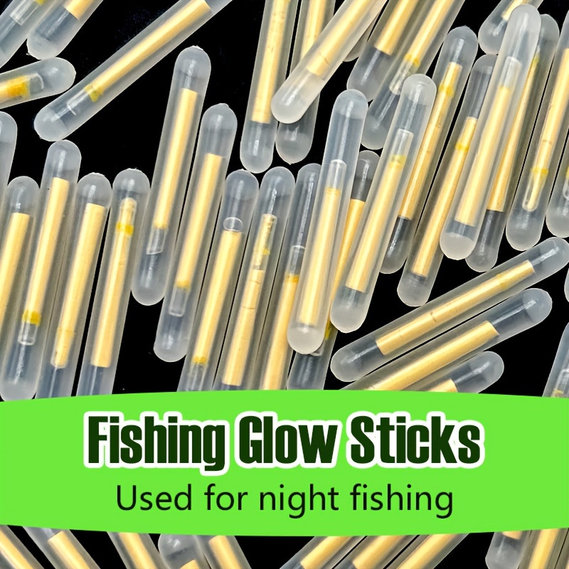 

Takbas 25-200pcs Fishing Glow Sticks, Mini High-refractive-index Polymer Rod Tips For Night Fishing, No Battery Required, For Bobbers, Poles, Halloween, Christmas, Party Favors - 4.5mm Diameter