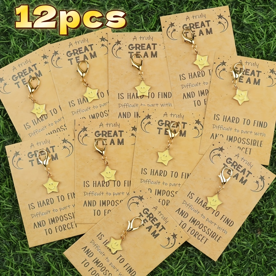 Image of 12pcs Keychain Set, Great Keychain, Inspirational Keychain Gift, Find, Part With, , Alloy Material, Christmas, Thanksgiving, Team Gift, New Year Gift Christmas, Halloween