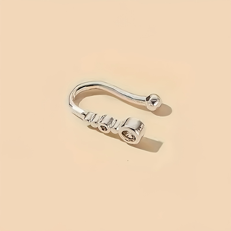1pc Set Minimalist And Stylish Style Copper Inlaid Zirconia U-shaped Nose Clip, No Piercing Nose Ring Nose Clip Nose Stud For Women Charm Birthday Gift