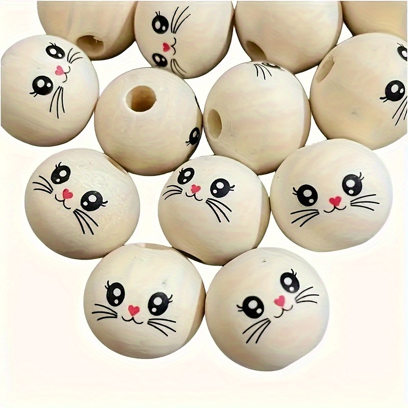 

30pcs/12pcs Wooden Cat 20mm - Wood For Diy Bracelets, Necklaces, Jewelry Making, And