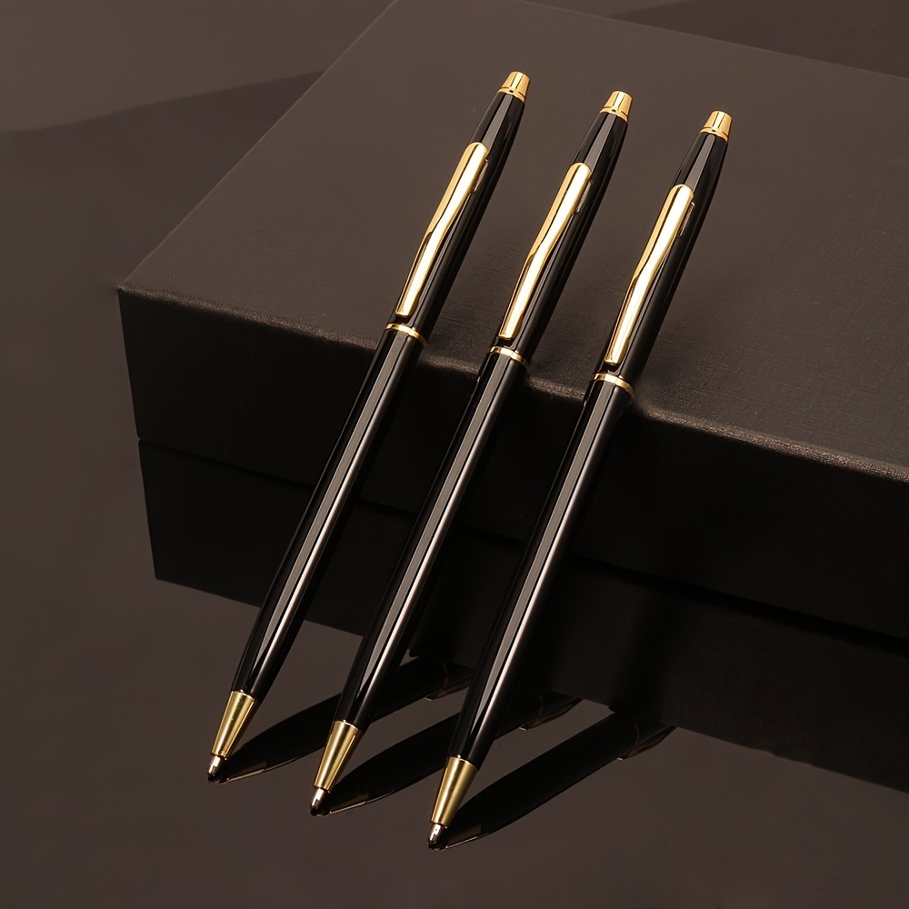 

3pcs Of Ultra-thin Metal Ballpoint Pen With Black Ink Of 1.0mm, Suitable For Weddings, Shower Parties, Parties Or Any Occasion That Requires A Guest Book. Perfect Gift For Christmas, New Year