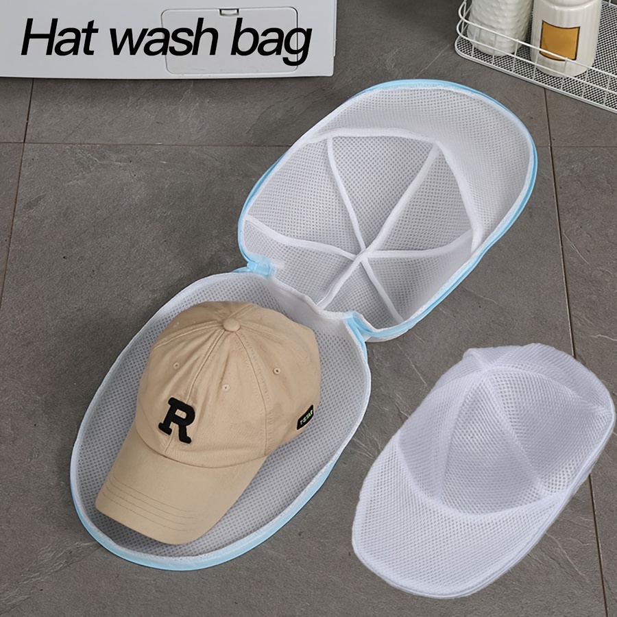 

1pc Anti Deformation And Anti Winding Hat Washing Bag, Convenient Machine Washing Mesh Bag, Anti-aging And Classified Washing Bag, Worry Free And Caring For Your Hat