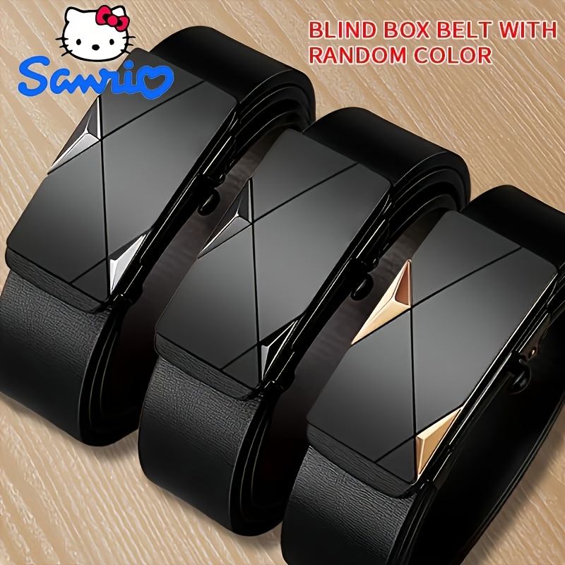 E-shop Sanrio PU-Leder Gürtel - 1 Zufälliger Stil, Stylischer Business-Gürtel für Herren, Modisches Jeans-Band, Perfekte für oder Freunde