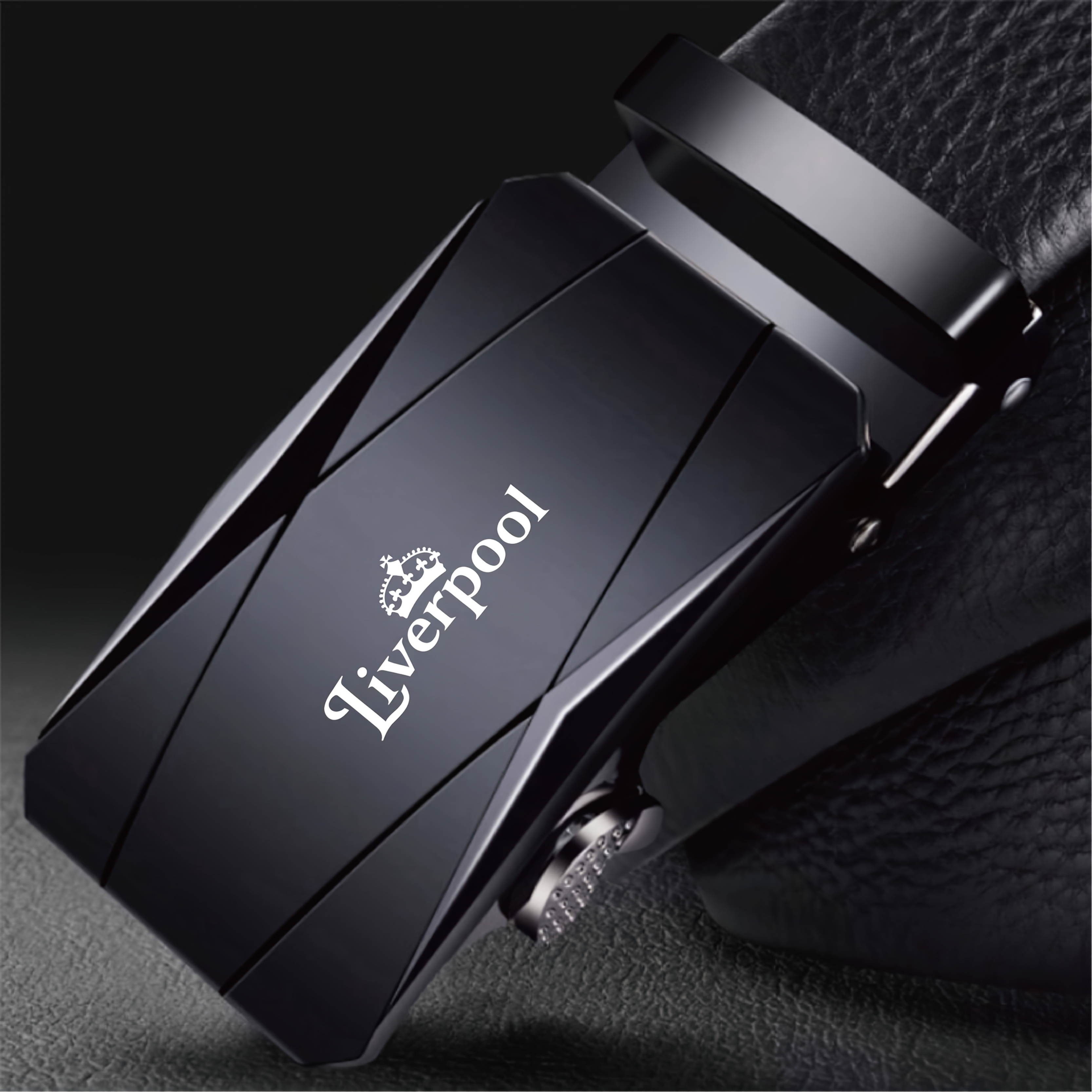 TEMU Pattern Men's Business Belt, Wide Design, Strong Support, No Creasing When Sitting For Long Hours, For Business Professionals
