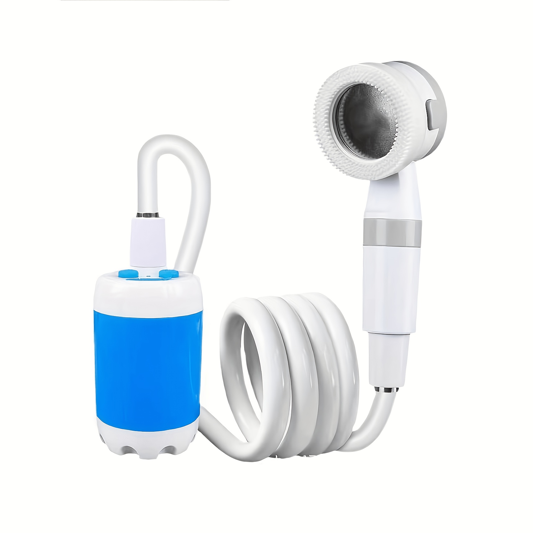 1 set portable shower camping travel shower rv   travel garden water handheld camp shower pump water waterproof ipx7