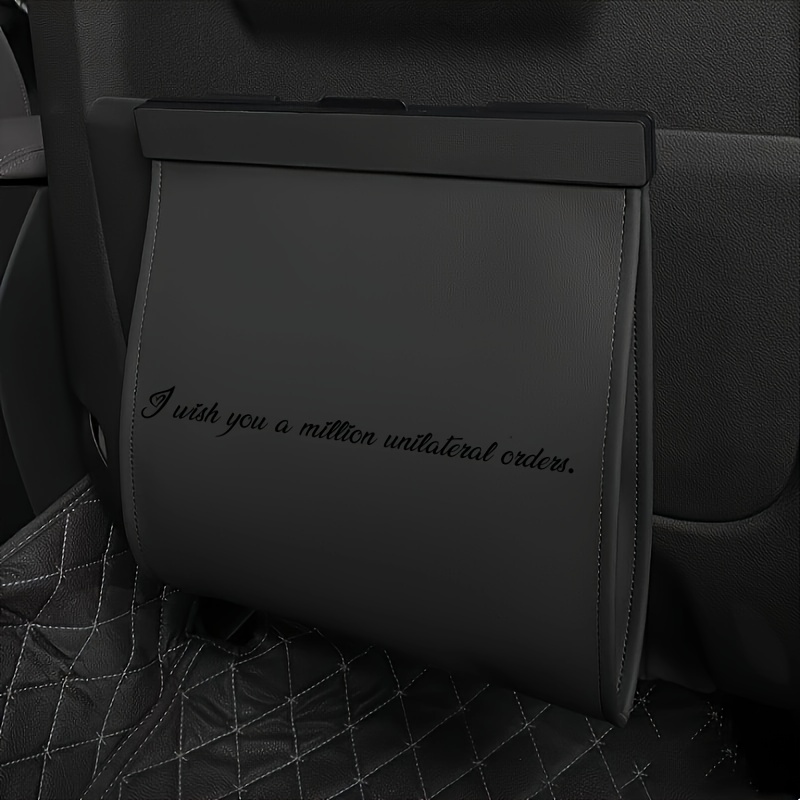 TEMU A Beautifully Customized Universal Faux Leather Car Seat Back Storage Bag With Magnetic Closure, Suitable For Storing Vehicle Interior Additions