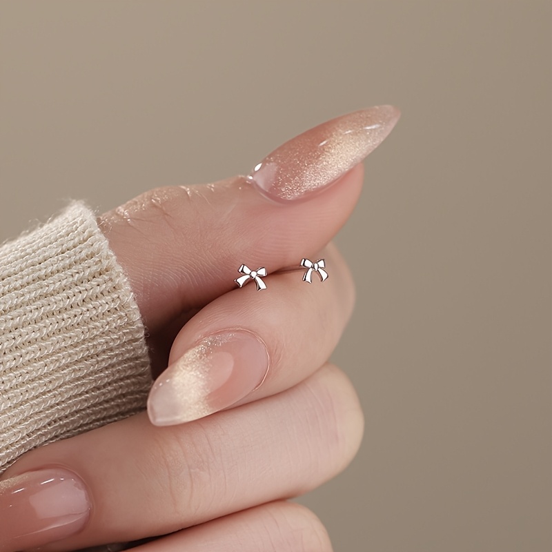 E-shop 1 Paar Vintage romantische High-End Mini-Schleifen-Stecker für Damen, Mini-elegante, niedliche, exquisite stilvolle Schleifen-Stecker, ein