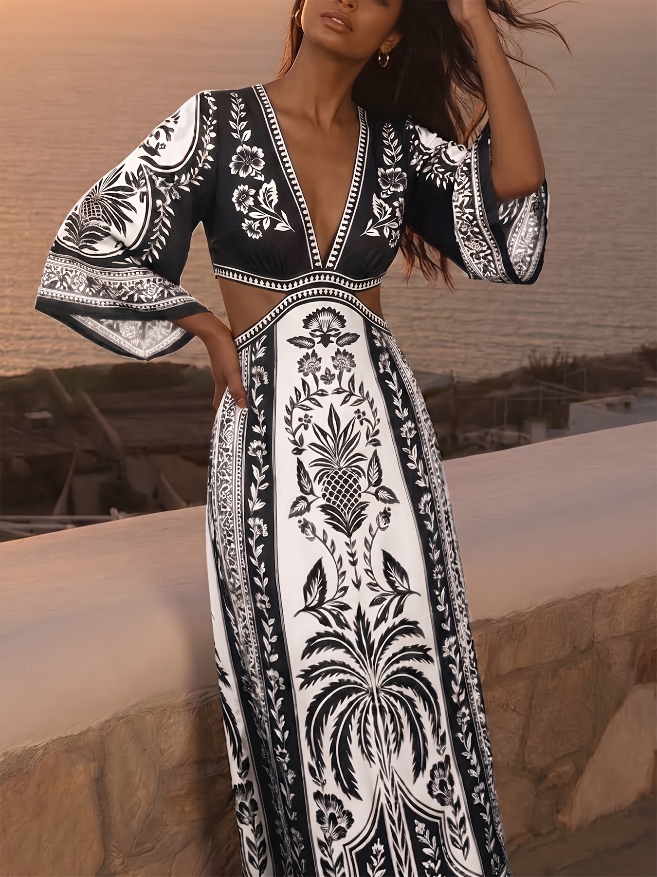 long sleeve summer dresses Maxigerui Women's Floral Maxi Dress 2026 Spring Wedding Guest Dress Blue Watercolor S at Amazon Women's Clothing store The unique and extravagant design 25 best summer dresses for