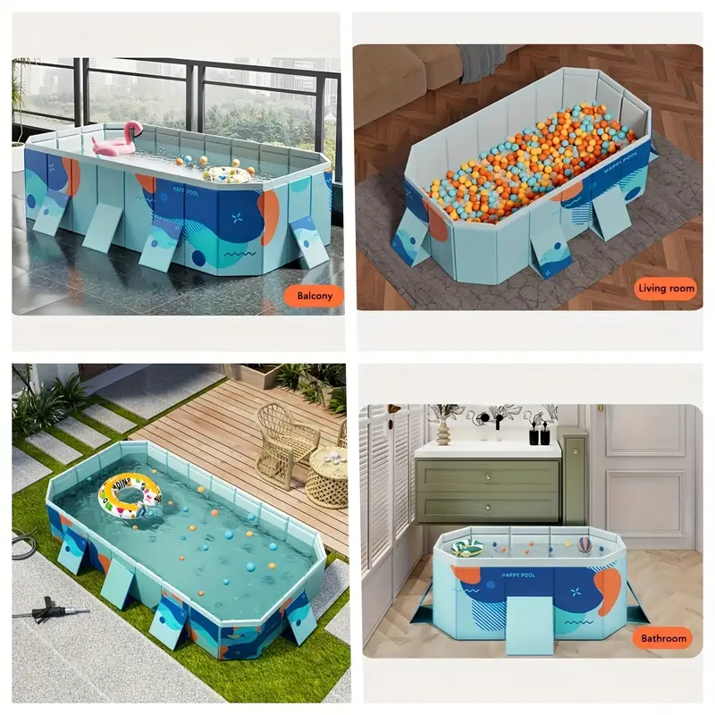 foldable swimming pool non inflatable outdoor pool hard Temu Germany