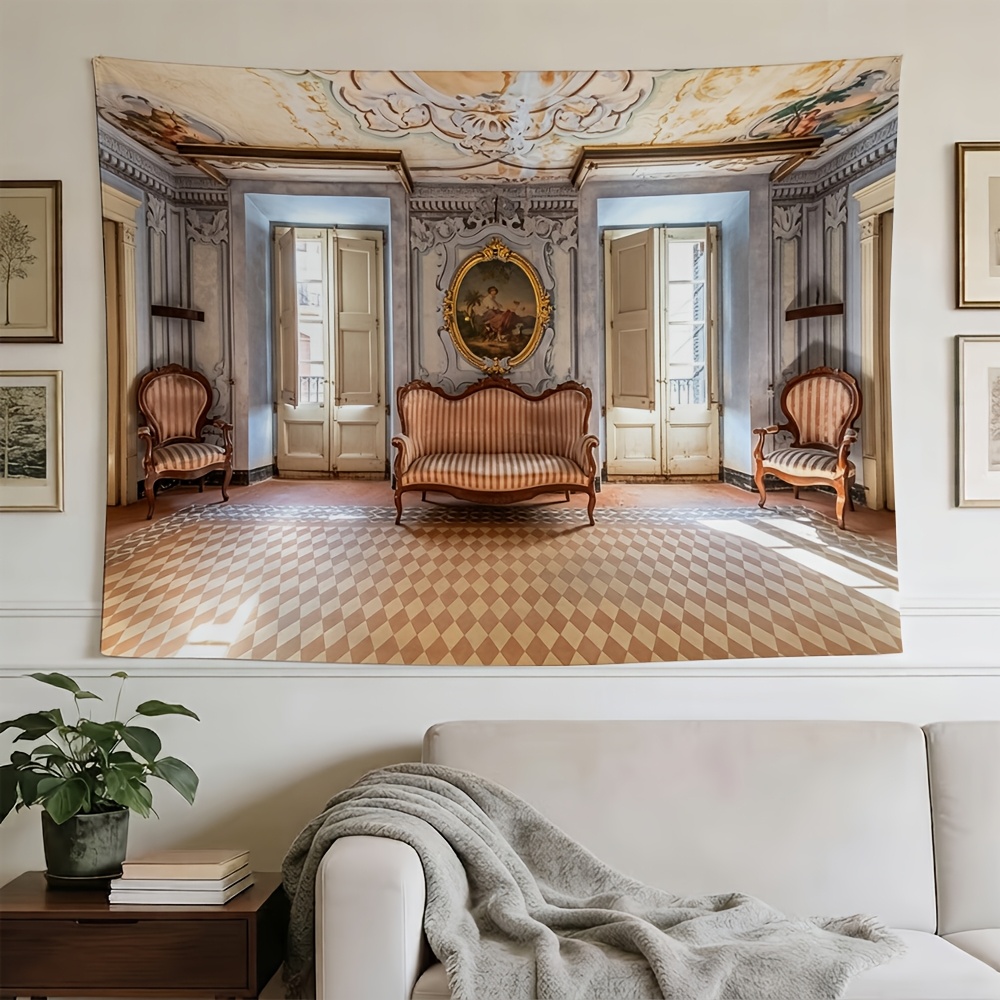 Vintage European Palace Photography Backdrop Tapestry