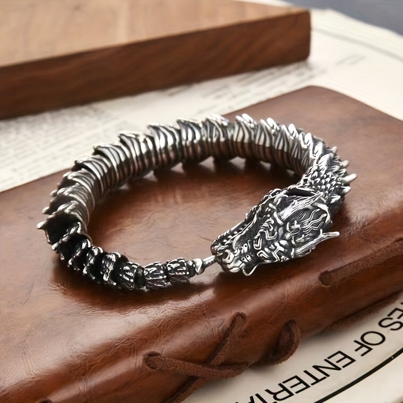 Dragon Shaped Retro Bracelet Men Accessories Gift Men - Temu