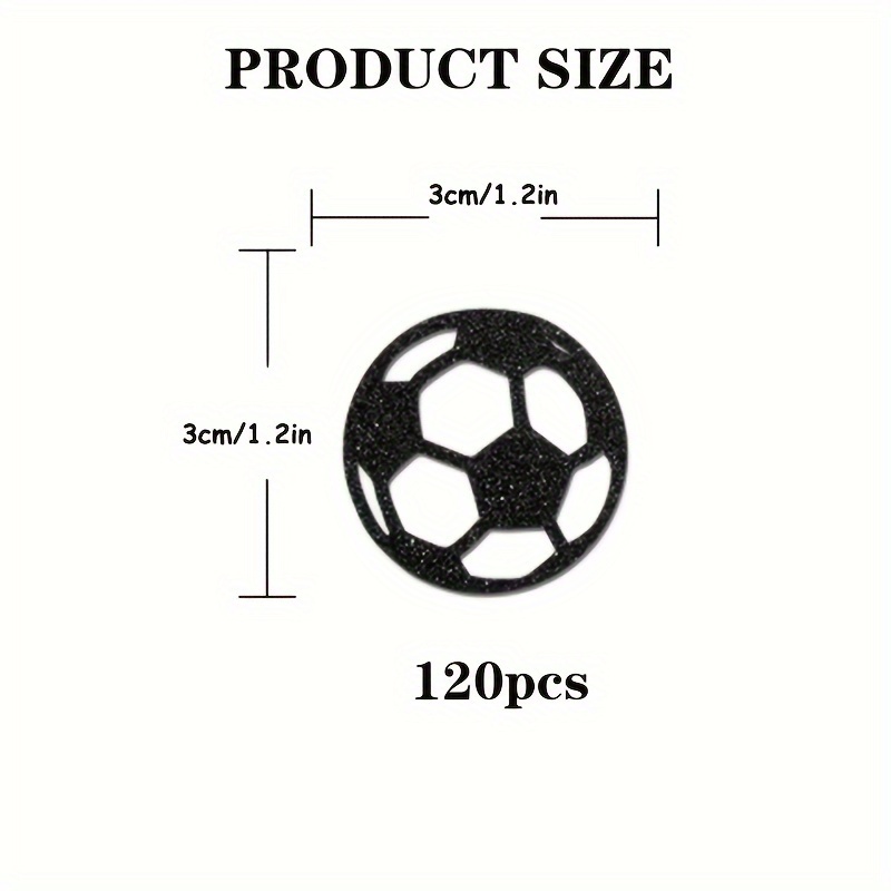 Image of 120pcs Sparkling Soccer Confetti - Sports-themed Birthdays, Football Fan Parties & Game Day Decorations