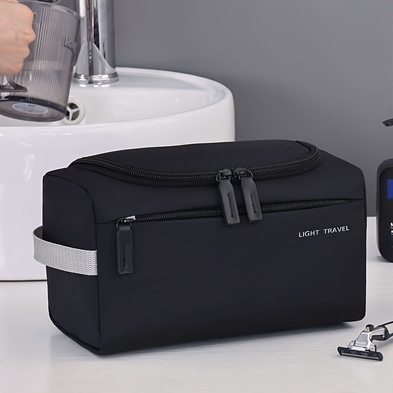 TEMU A Single Men's Spacious Makeup Bag Made Of Oxford Cloth, Featuring Multiple Compartments For Storage, Designed For Portability, Suitable For