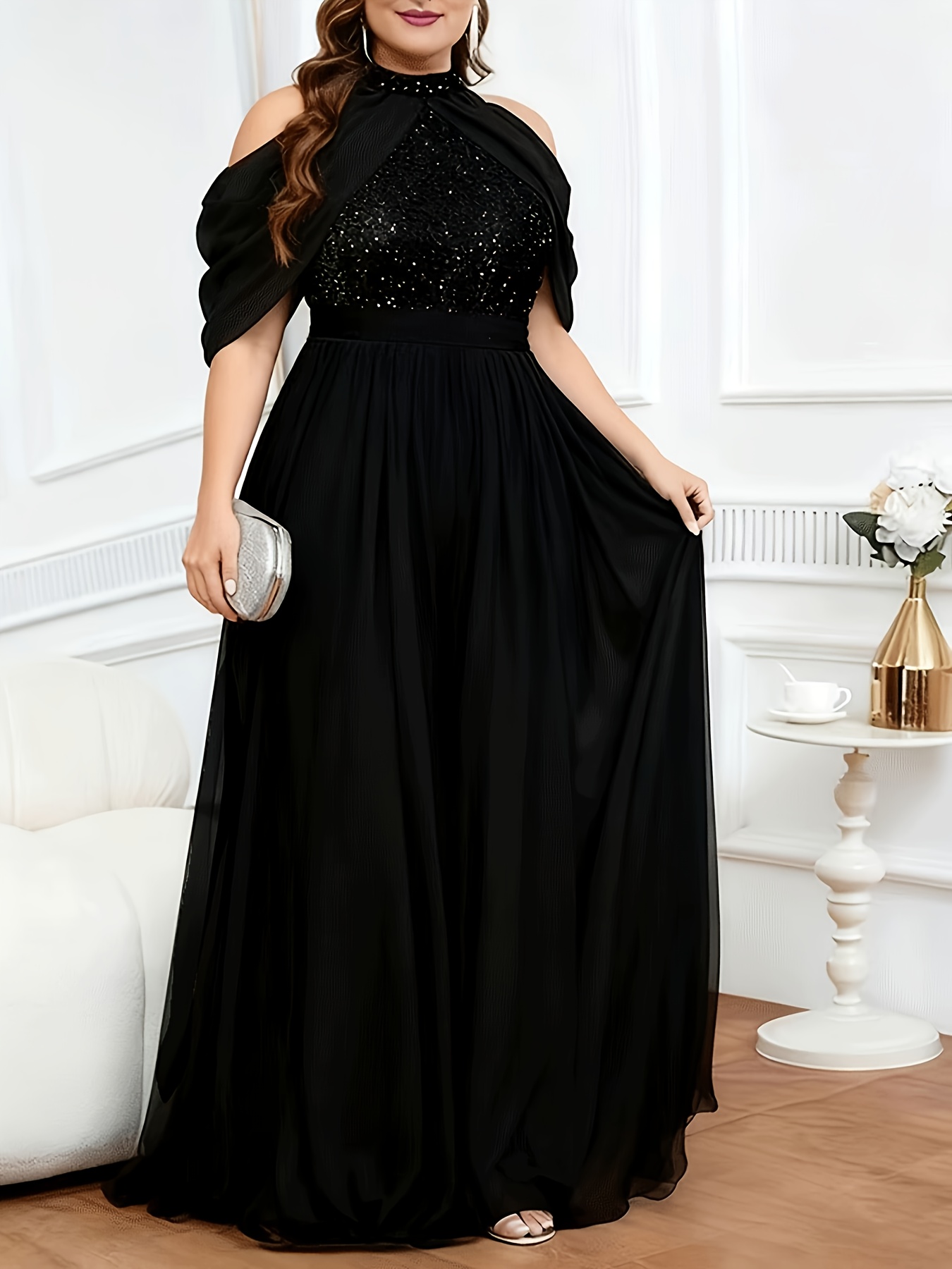white christmas dresses Long Prom Dresses, Chiffon Prom Dresses, A-Line Party Dresses, Black E –  Dairy Bridal