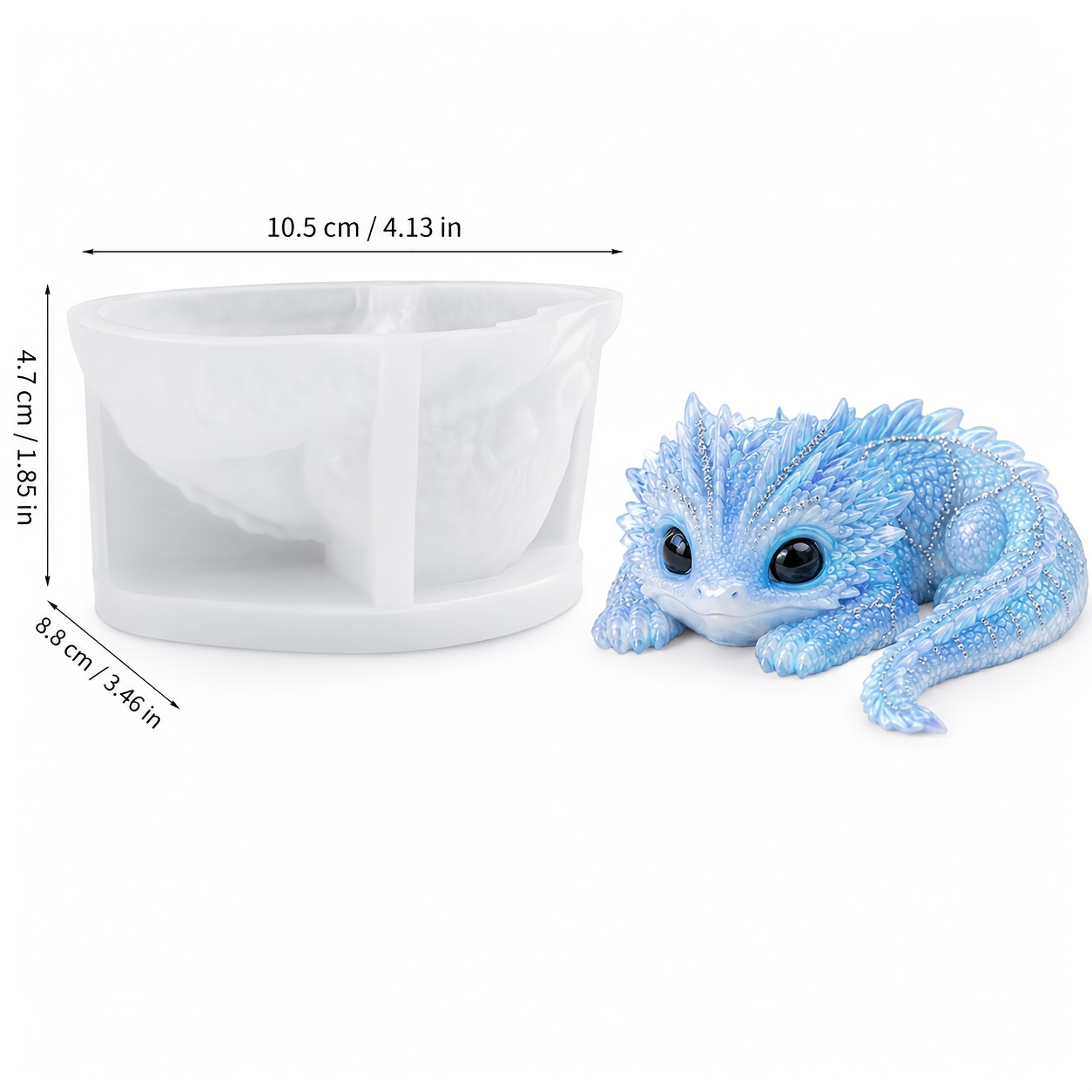 TEMU Moule en silicone résine, Moule en silicone dragon 3D, Moule de bougie dragon , Moule de moulage en résine créature pour cire, époxy, plâtre, ,