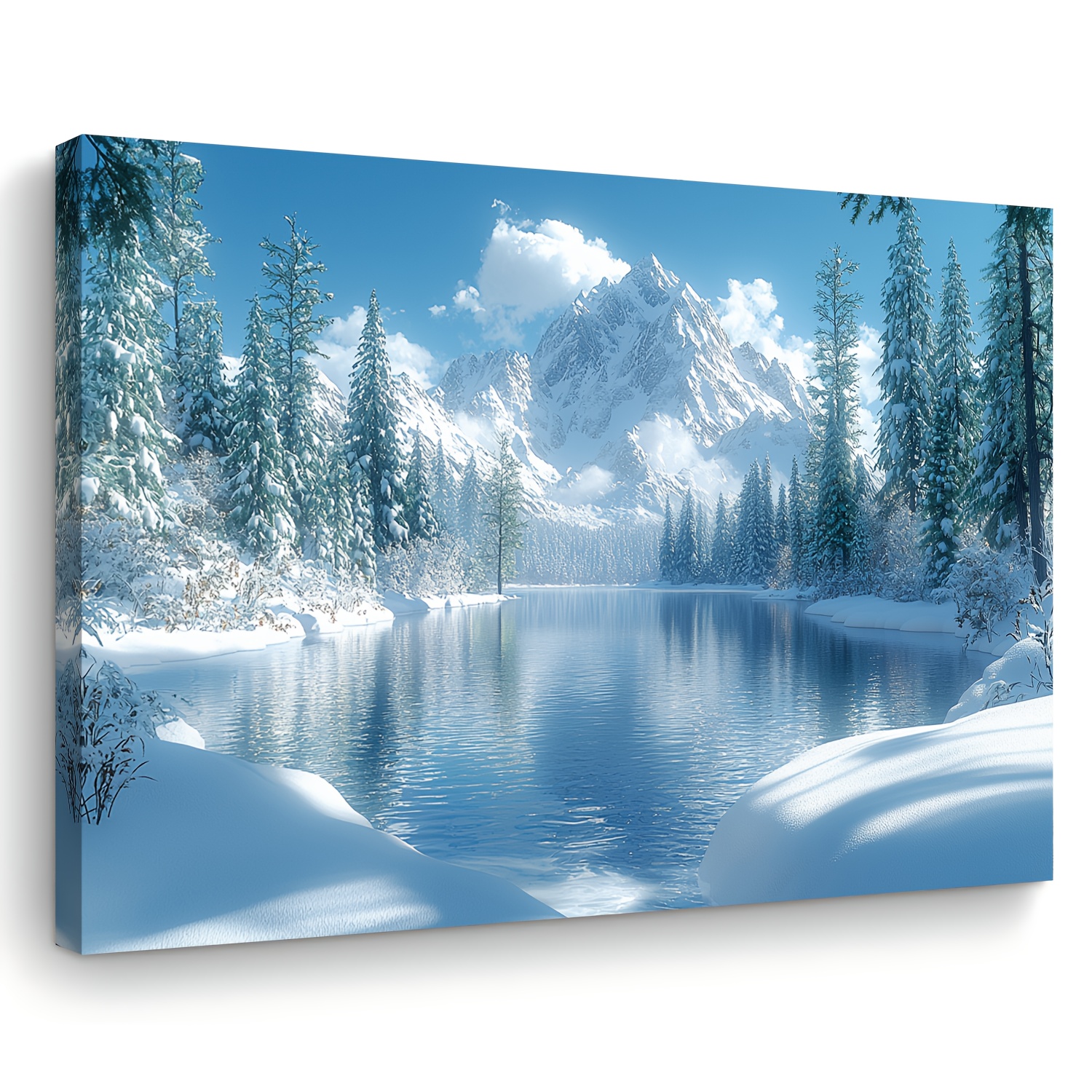 

Room Decor 1pc Winter Wonderland Canvas , 11.8x15.7 Inch Woven Wooden Print, Scenic Scene, Decor, Bachelor Party Gift Idea