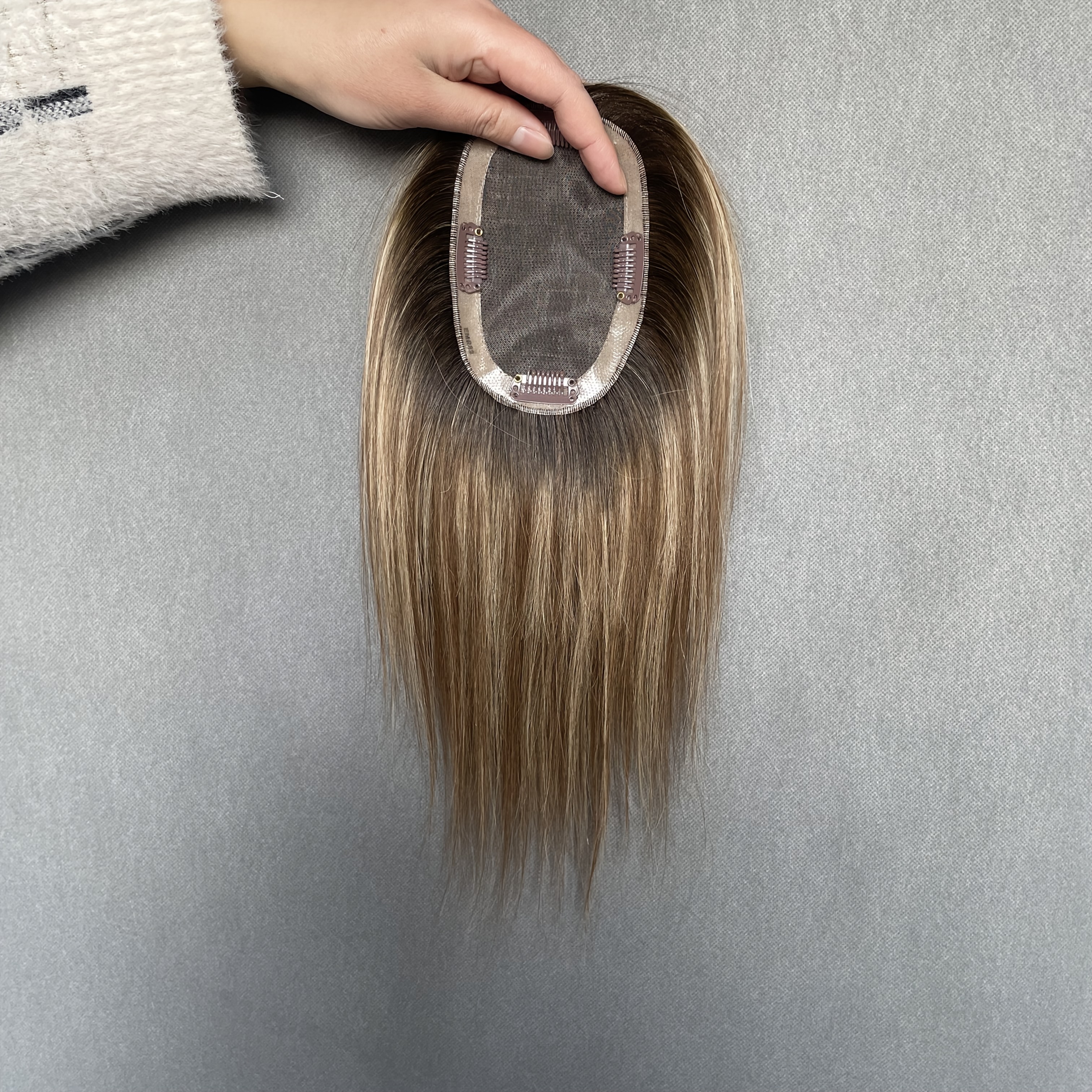 Bang Topper Echthaar Clip-On – Volumen Für Dünnes & Graues Haar