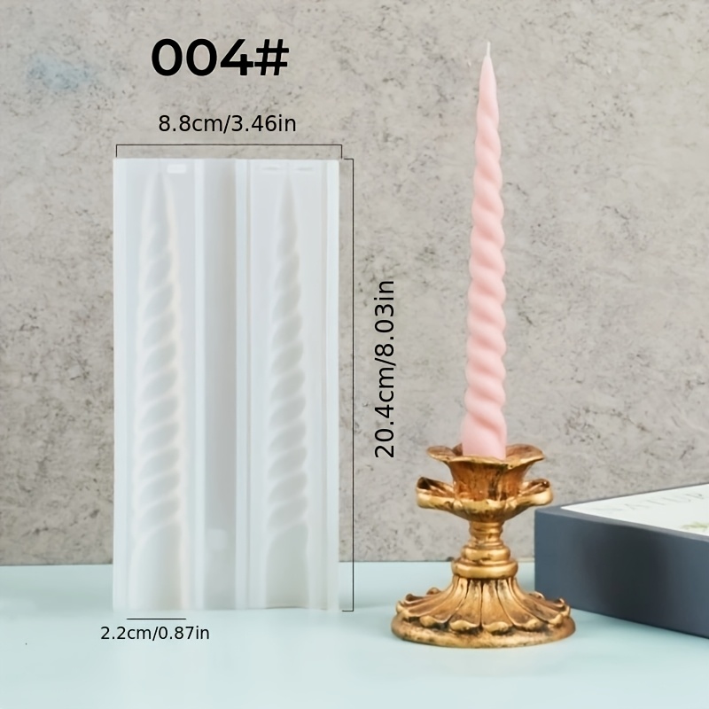 Image of Shapes Of Silicone Candle Molds, Suitable For Candle Production, Spiral Pattern Shape, Long And Irregular Shape, Rope Shape, Rod Long Rod Candle Mold, Scented Candle Silicone Mold