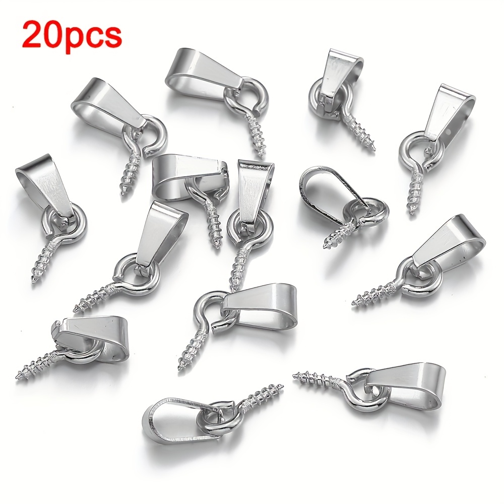 Image of 20pcs Stainless Steel Pins – Bead Top Drilling Connectors For Diy, Necklaces, Bracelets, Earrings & Craft Gifts