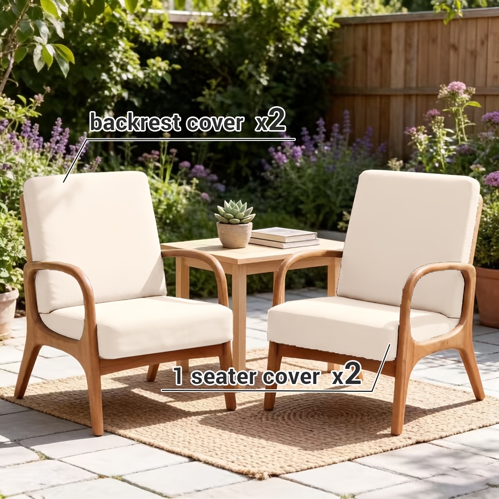 TEMU 2/4 piezas Elástica para Sillón Sofá, Cubre Respaldo y Asiento, Elástica para , Reemplazo de para Sofá Exterior, Protector para Muebles de Sofá,