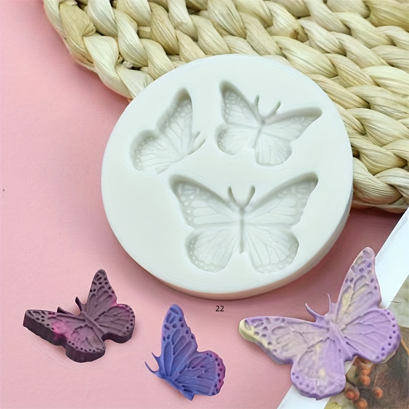 

Butterfly-themed Silicone Mold For Diy Decorating,, And Craft Projects - Round Animal Shape, Butterfly, Silicone Mold, Decoration,, Mold