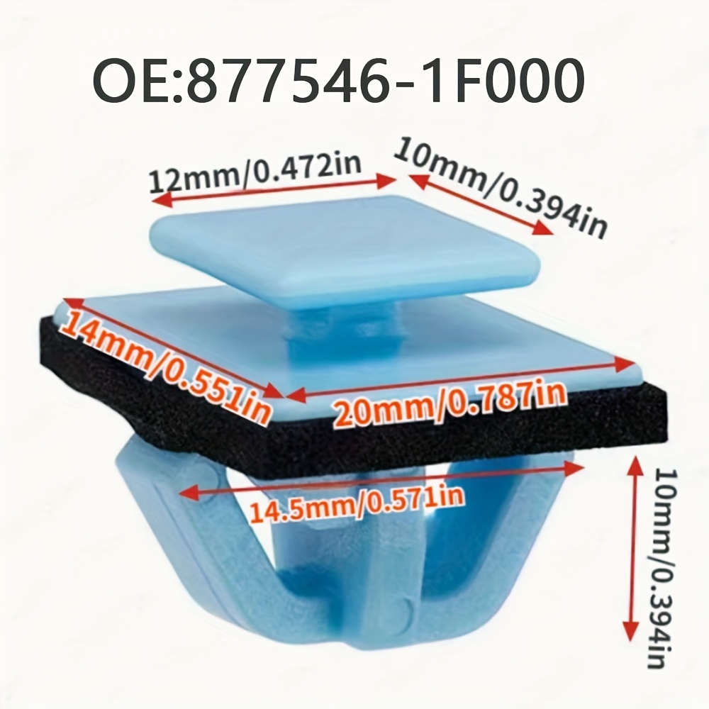 TEMU 30 piezas de clips de moldura lateral y acristalamiento de puerta de plástico azul para for Santa Fe y for KIA 2011 en - Fijaciones duraderas de