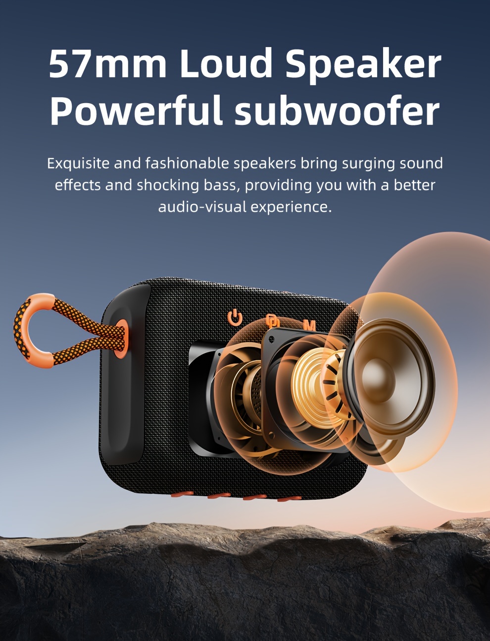   s75 10w wireless speaker outdoor portable heavy   3000mah long   8 hour gaming time with loud   supports phones tablets tvs compatible with memory cards tws series hands free calling supports phone tablet tv Product details 1