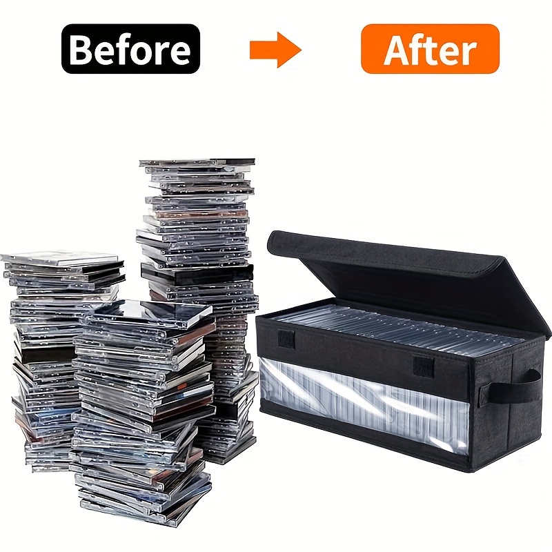 3pcs cd storage box 14 2 x 6 3 x 5 5 inch cd case storage - Temu