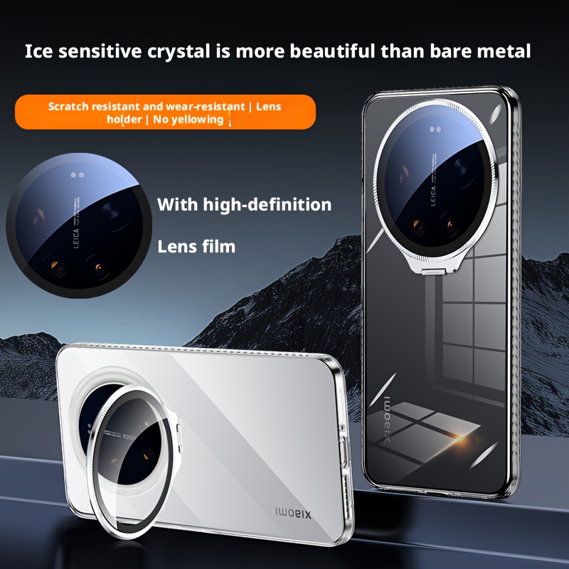TEMU Phone Case - New Invisible Lens Bracket Case For Xiaomi 17 Ultra, Featuring A Design Suitable For Couples, With Built-in Lens Film, Full