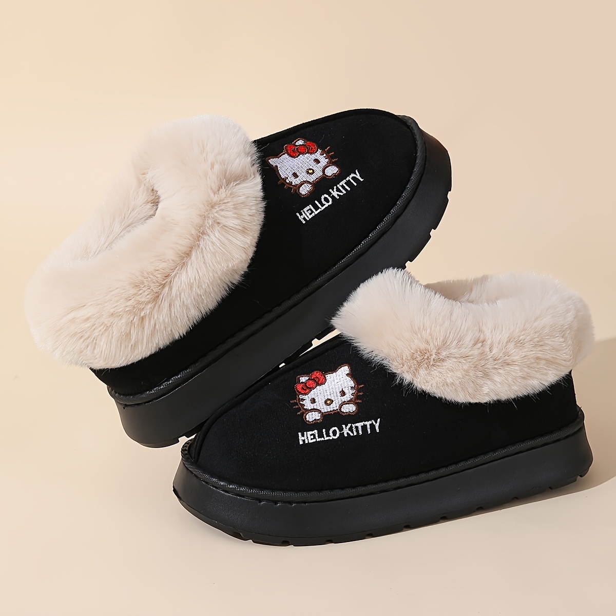 Image of Women's Fashionable Indoor And Outdoor , Anti-slip, Warm,, Thickened, Soft-soled, Thick-soled Slippers And Ankle Boots, Exquisite Gifts, Women Shoes