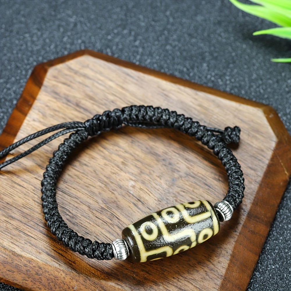 

Tibetan Genuine Weathered Glue Nine- Sky Beads Ethnic Bracelet Old Agate Men's And Women's Hand Rope Nafu Transfer Beads