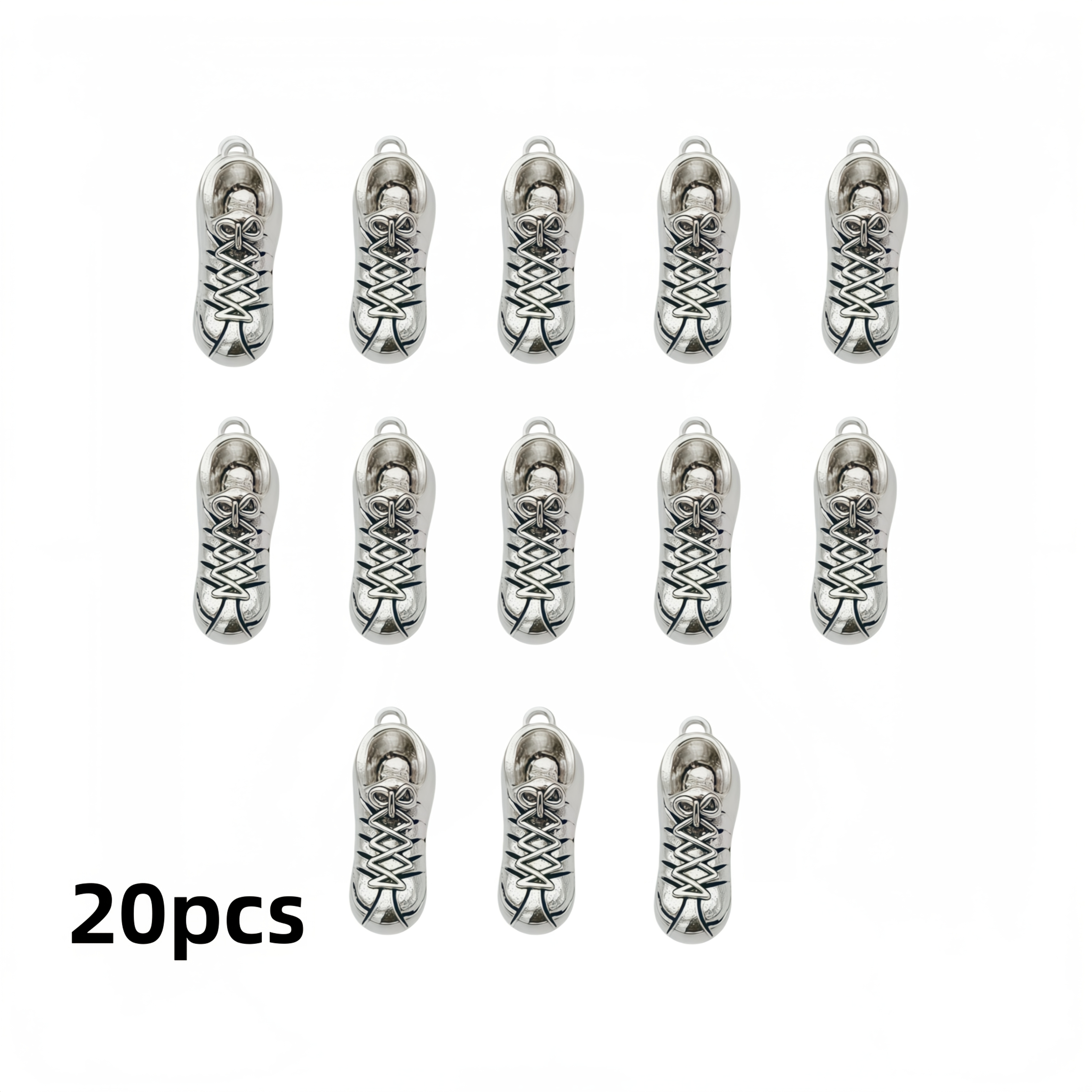 TEMU 20pcs Cartoon Football Shoes Pendant Alloy Shoes Pendant Necklace Earring Chain Handmade Jewelry