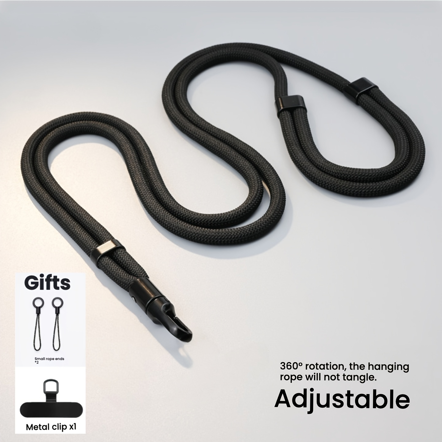 E-shop 2026 Verstellbares Handy-Lanyard mit Schultergurt, Halsband, stark, langlebig, Outdoor-Tragegurt, Diebstahlschutz, Verlustschutz, Multi-,